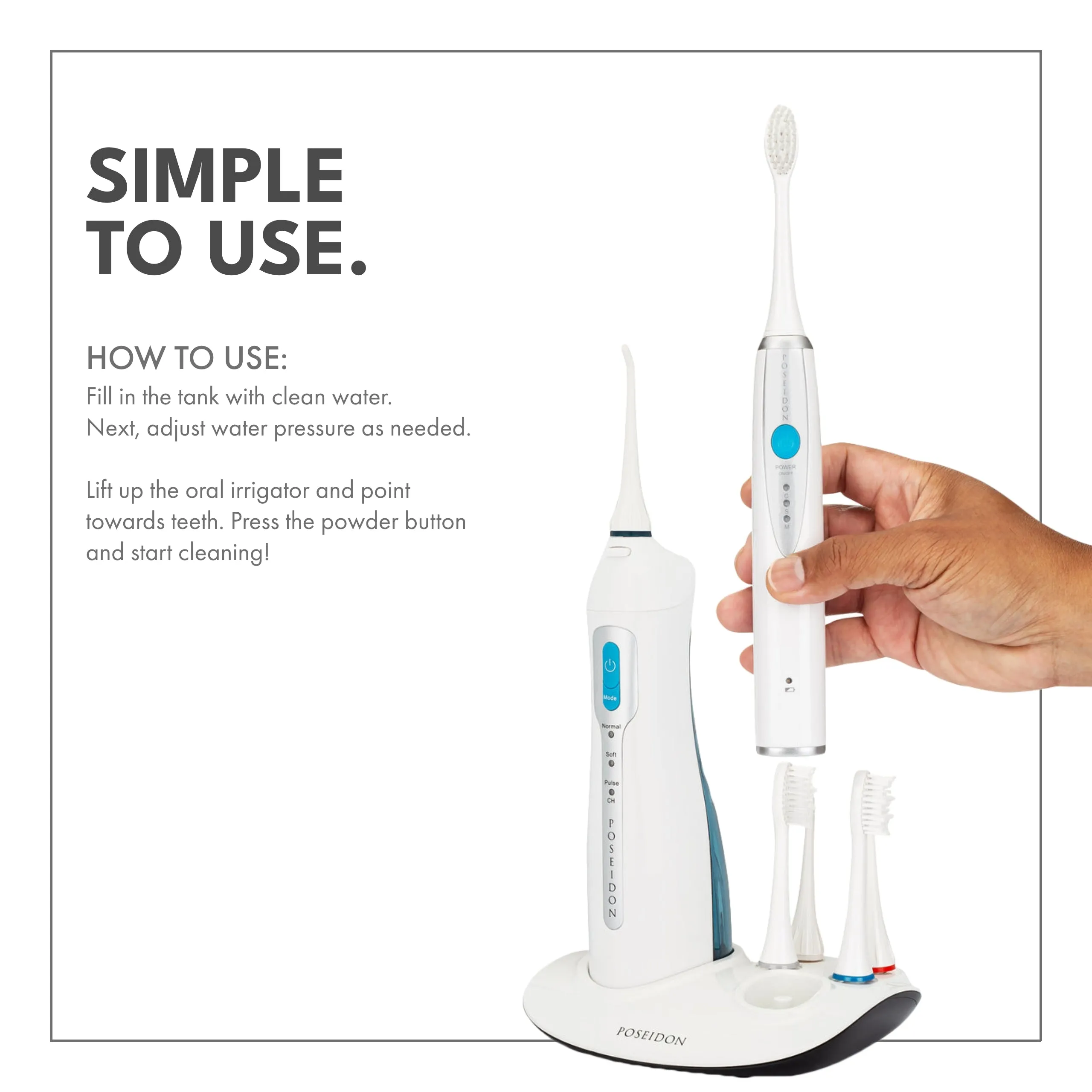 Water Flosser and Toothbrush Combo