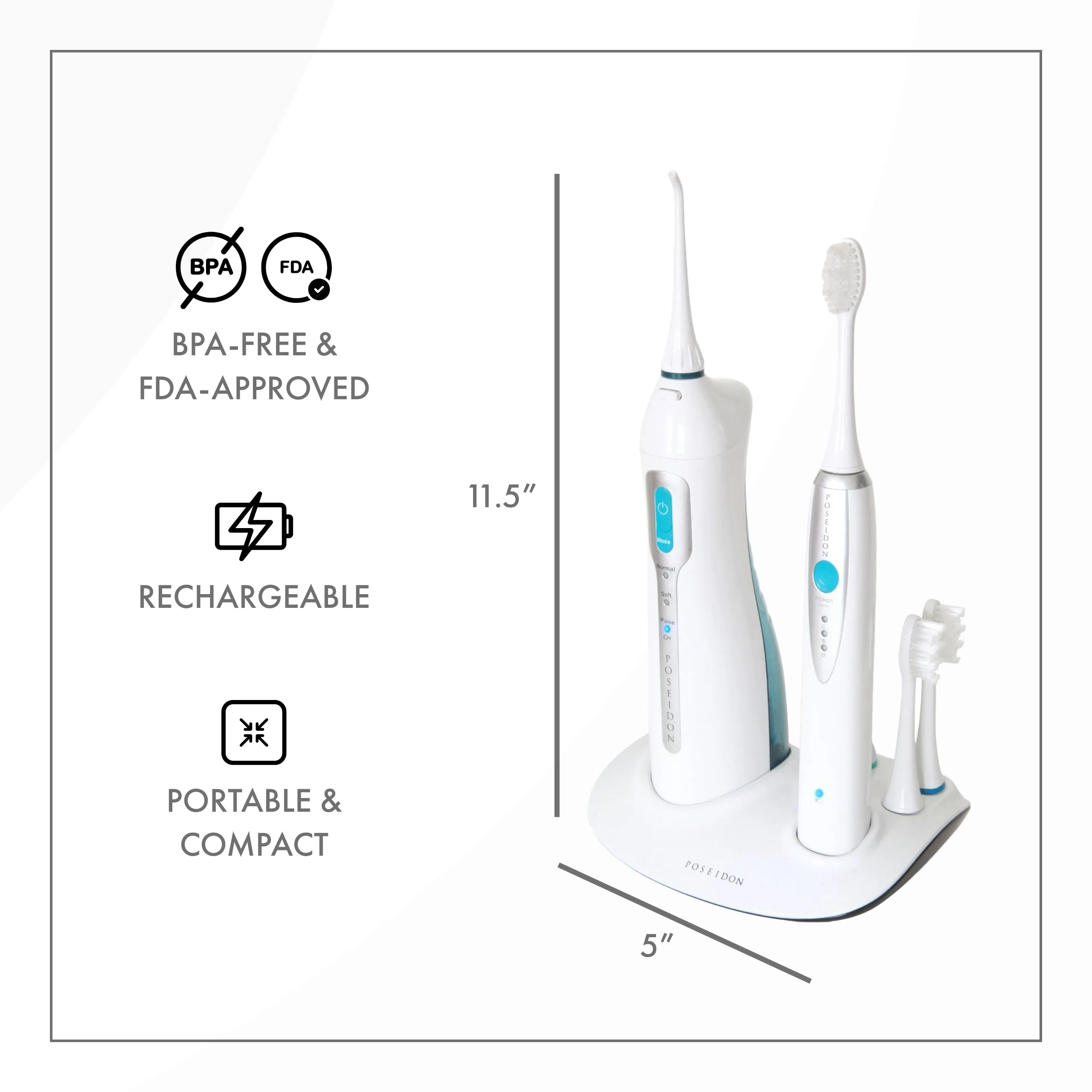 Water Flosser and Toothbrush Combo