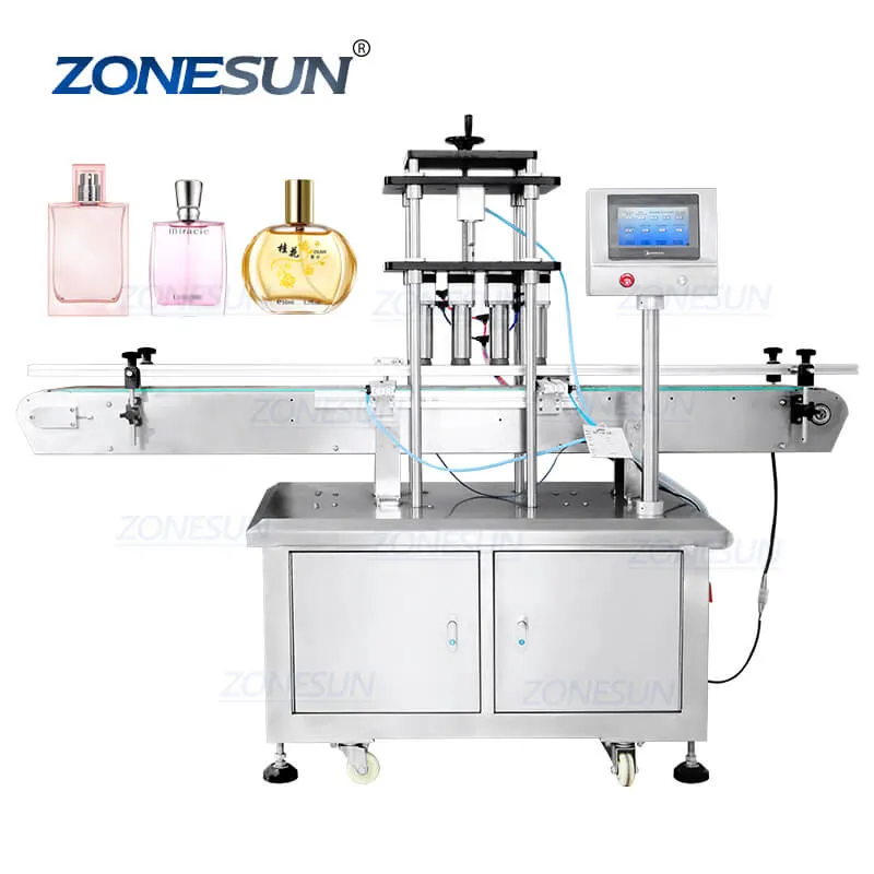 ZS-YG11 Automatic Cosmetics Perfume Bottle Caps Sealing Crimping Pressing Capping Machine